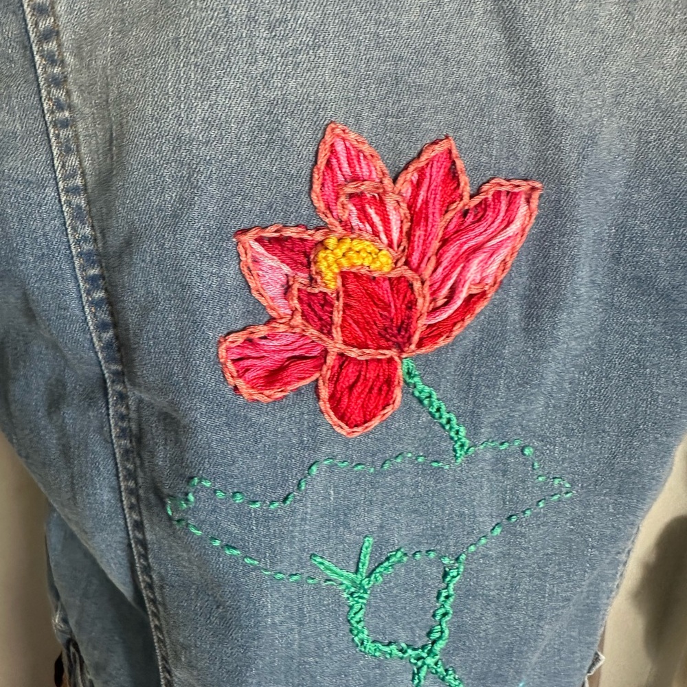 Light Blue Denim Vest - Picture 4 of 11